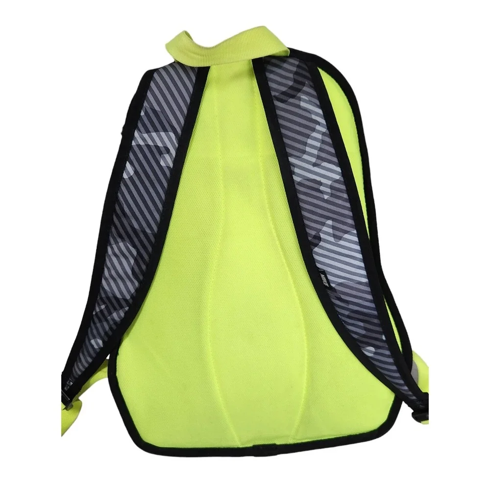 Nike Backpack Cheyenne Dark Grey Black Matte Silver Neon Yellow Trim Kids READ